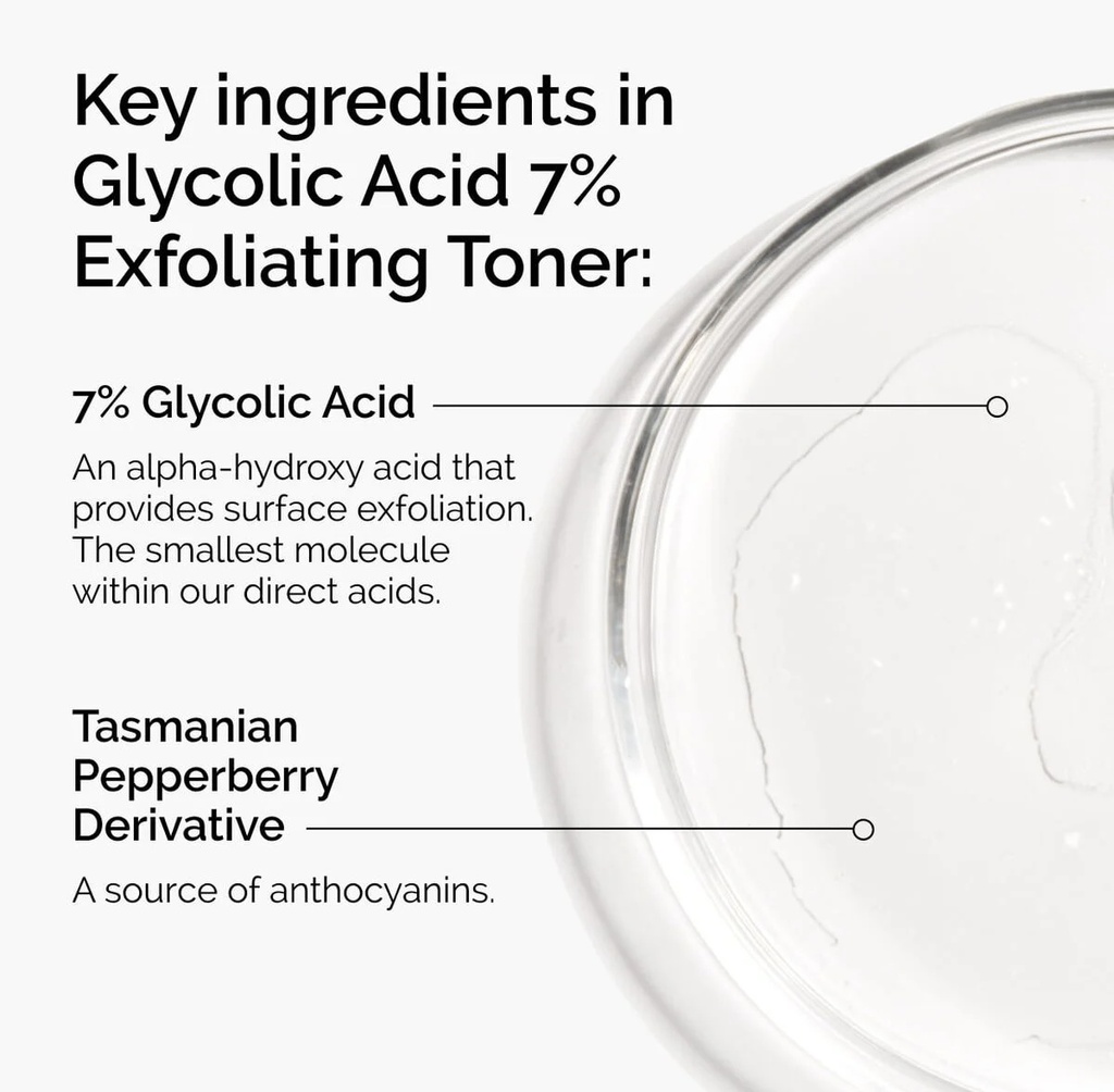 The Ordinary/ Glycolic Acid 7% Toning Solution:  اوردنري تونر الكلايكوليك أسد