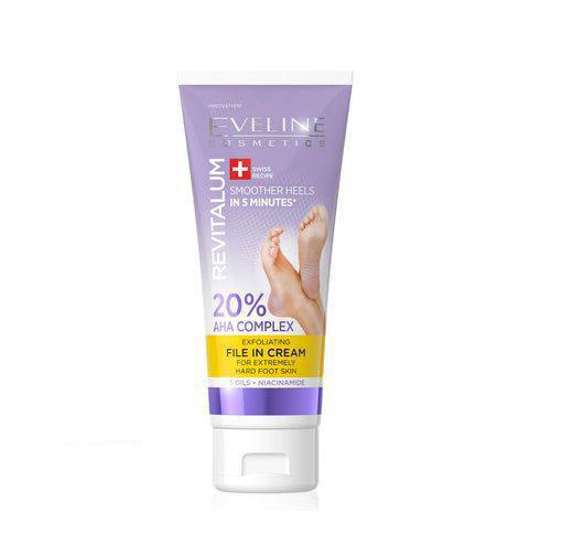 EVELINE/ Revitalum 20% AHA Complex 75ml: كريم ايفيلين لتقشير وترطيب القدم