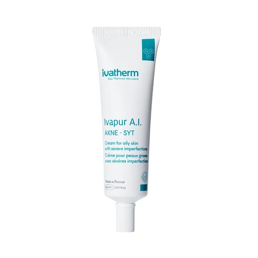 [IVA/090] IVATHERM/ Ivapur Akne-Syt Cream for Oily Skin 30ml: كريم ايفابور لعلاج حب الشباب للبشرة الدهنية الحادة