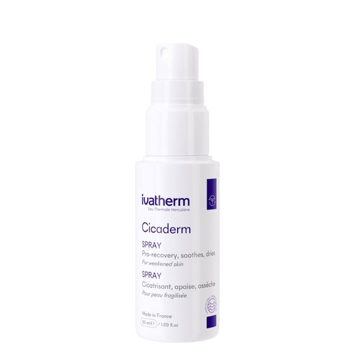 [IVA/009] IVATHERM/ Cicaderm Spray 50ml: بخاخ سيكاديرم من ايفاثيرم مرمم ومعالج البشرة من الحروق وجلسات الليزر والمقشرات